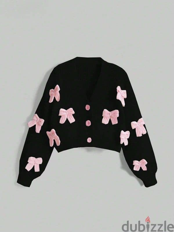 Cute 3D Bow Cardigan 2