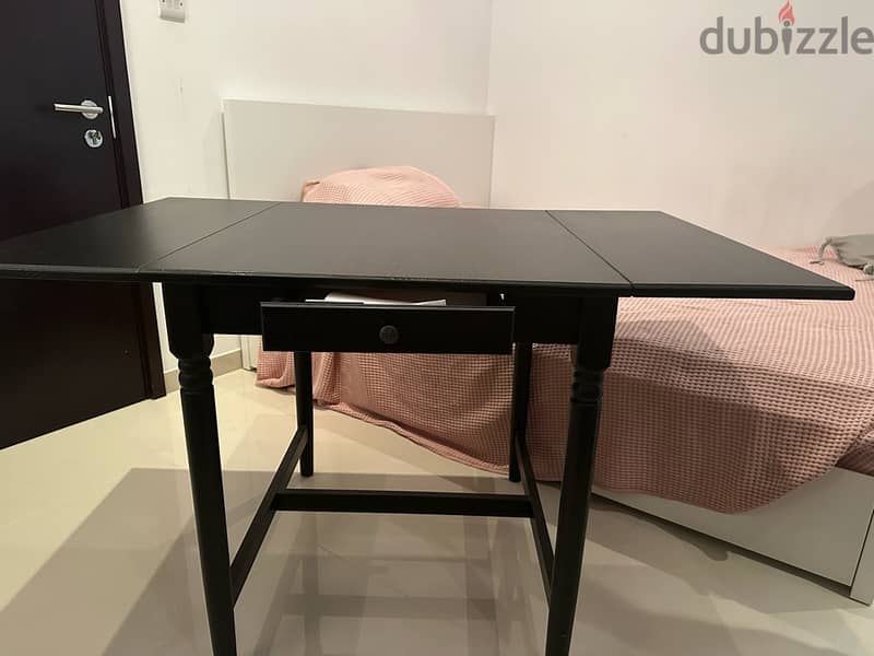 Dark brown IKEA foldable writing table 6