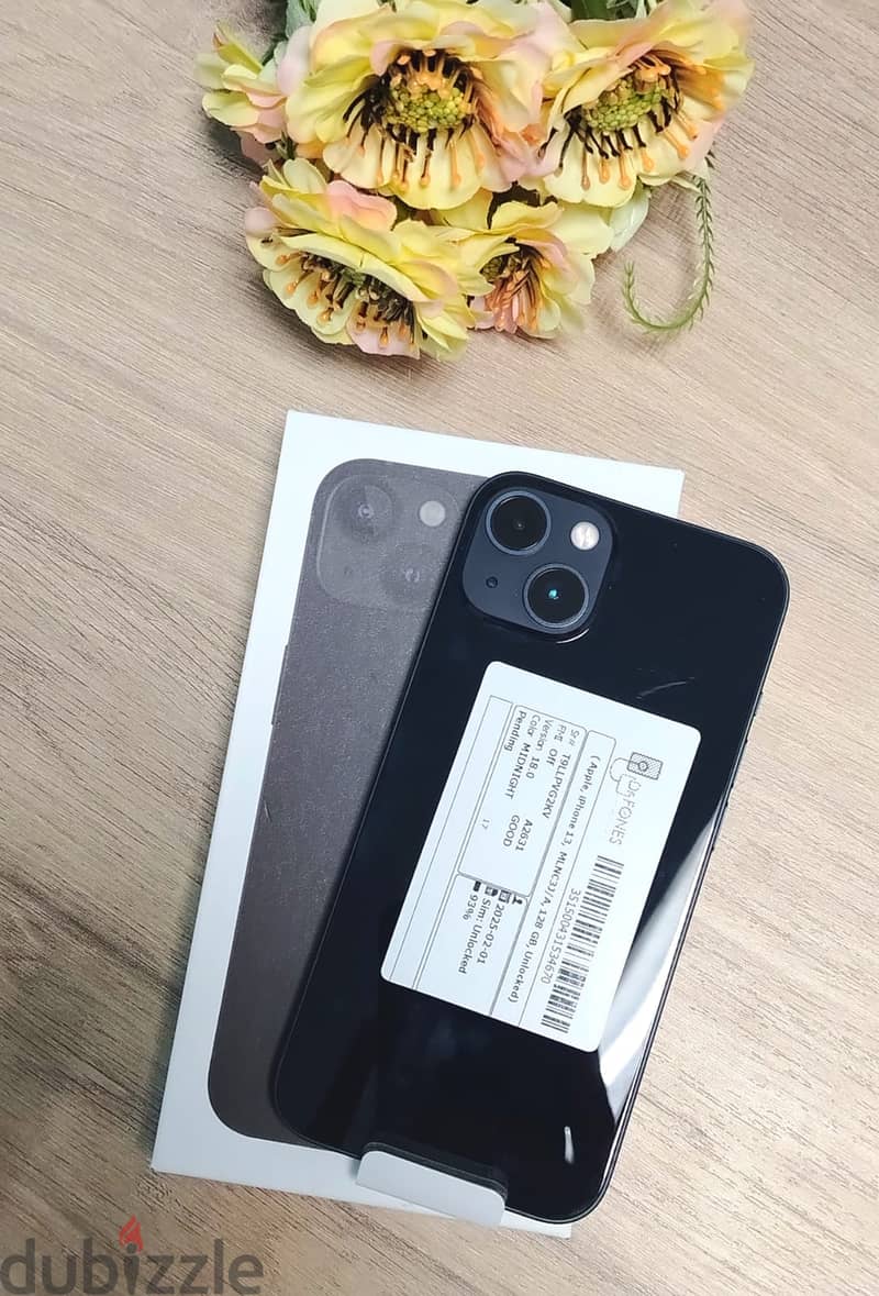 iPhone 13 Midnight Black 128GB Storage 93% Battery Health 1