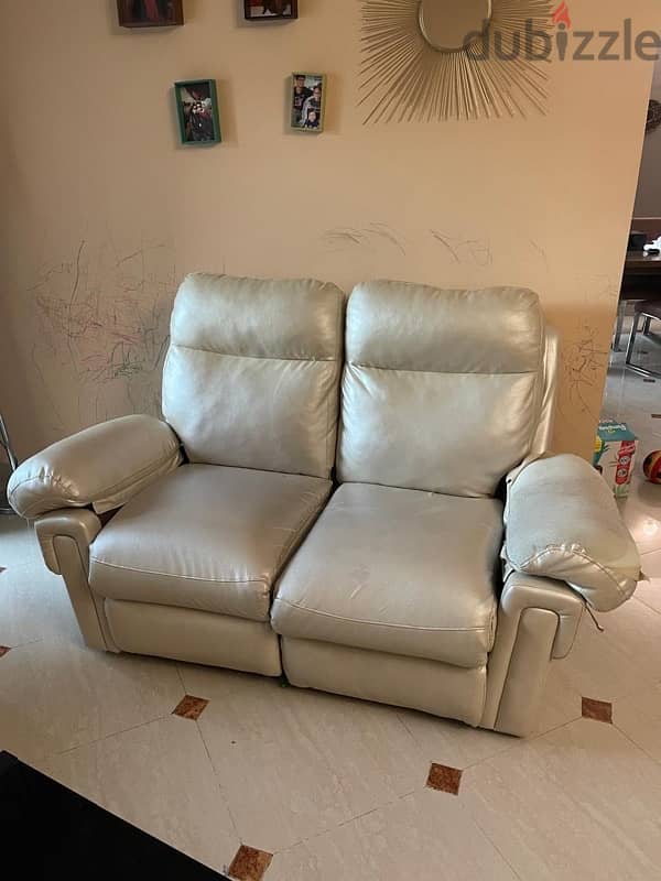 recliner sofa - cream color 2