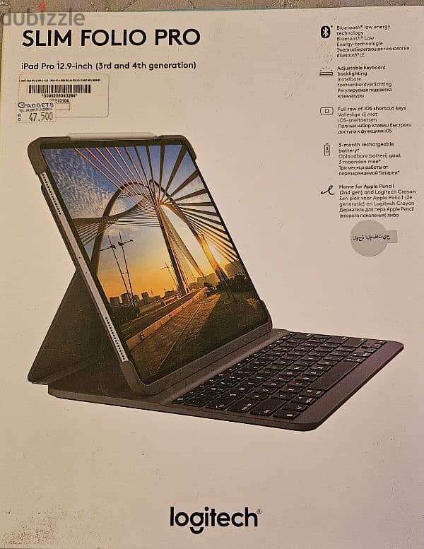 Logitech Slim Folio Keyboard Case Graphite iPad 12.9inch 3