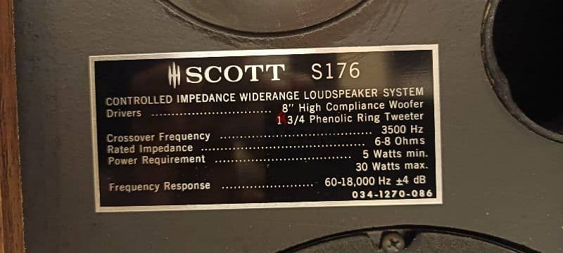 SCOTT S176 STEREO SPEAKER 5