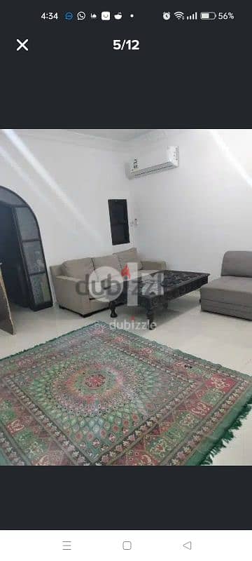 fully furnished 1bhk larg apartment for ren in al Khwair t 3