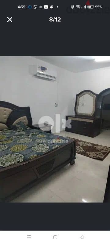 fully furnished 1bhk larg apartment for ren in al Khwair t 5