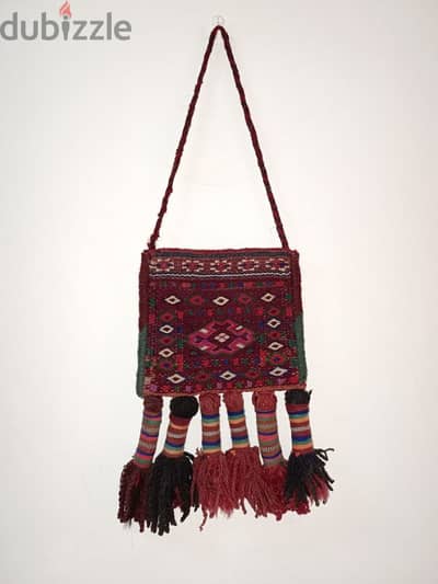 antique handmade wool bag ( wall hanging )