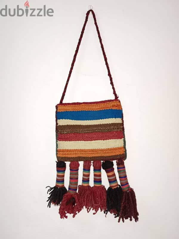 antique handmade wool bag ( wall hanging ) 1