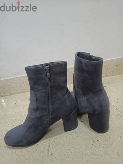 GREY HEEL BOOTS