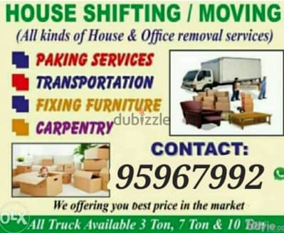 House shiffting & packing Transport