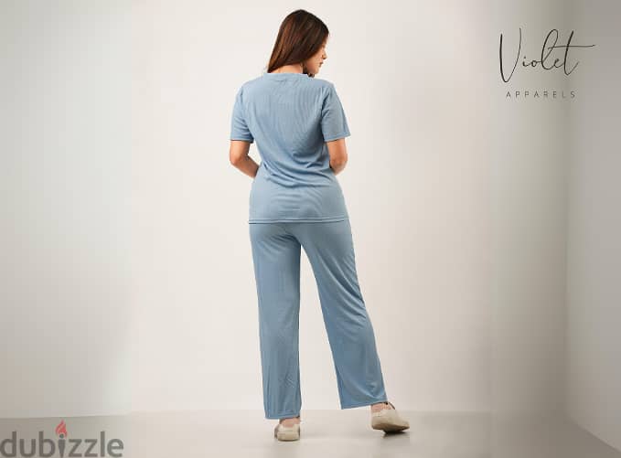 Violet Apparels Women’s Ice Blue Pyjama | Soft Sleepwear | M,L,XL 1