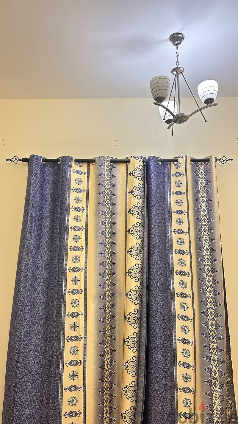 Luxurious Curtains with Metal Rod –  ستائر فاخرة مع عمود معدني 6