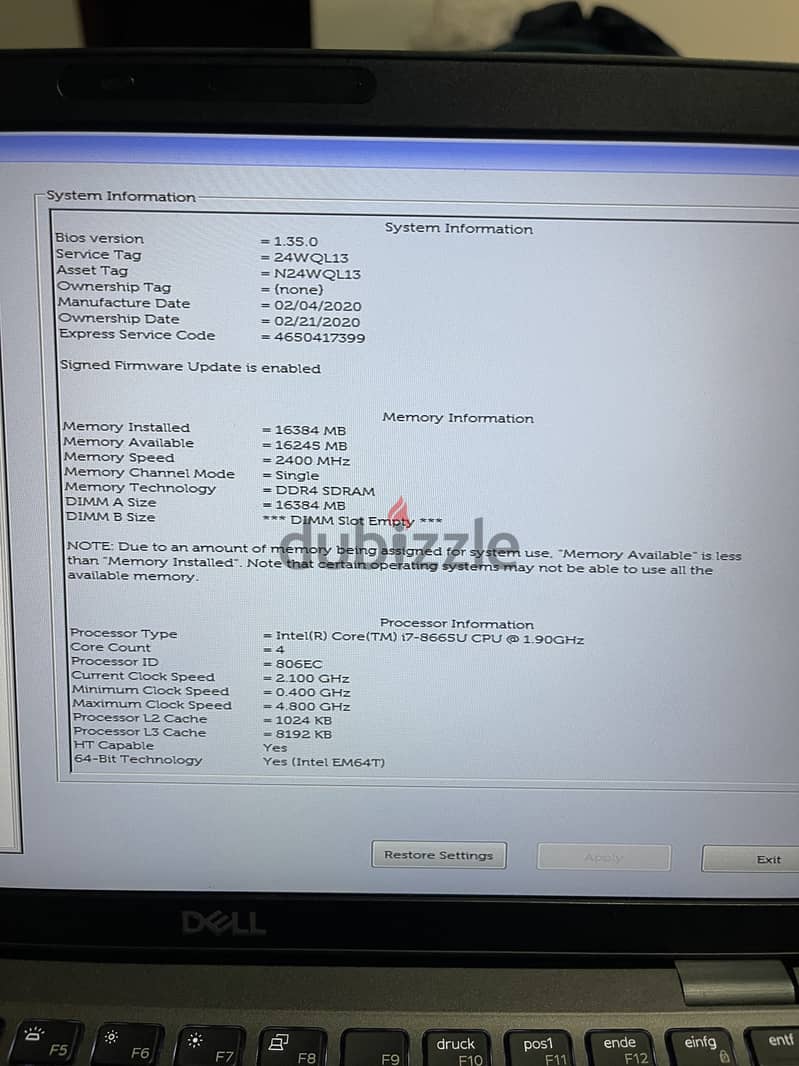 Dell Latitude 5400 Top condition 9