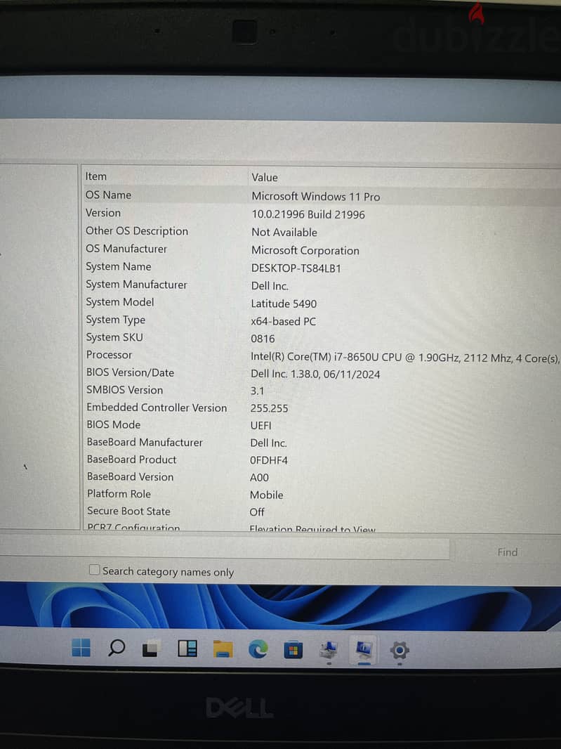 Dell Latitude 5490 Good condition 8