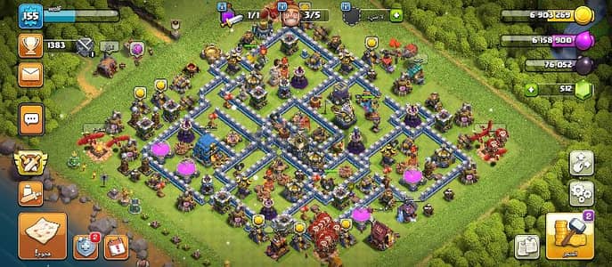 للبيع Clash of clans town 12 max