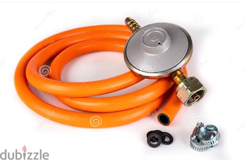 gas cylinder & stove Reducer, hose & clamps for gas for sale 2