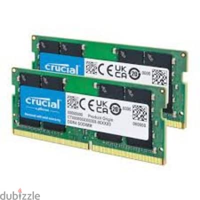 DDR4 Crucial Ram for laptop & PC 3200MHZ