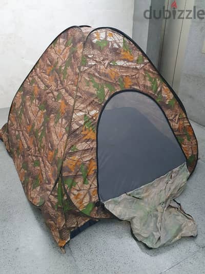 Tent, sleeping bag, life jacket