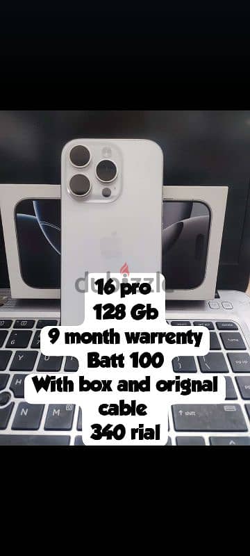 iph 16 pro 128 Gb 9 month warrenty