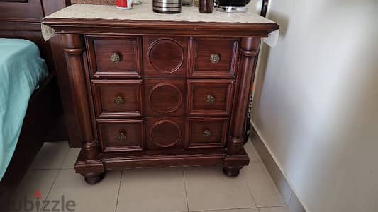 two large bed side cupboards,