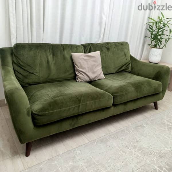 Neat and clean green sofa for sale 2