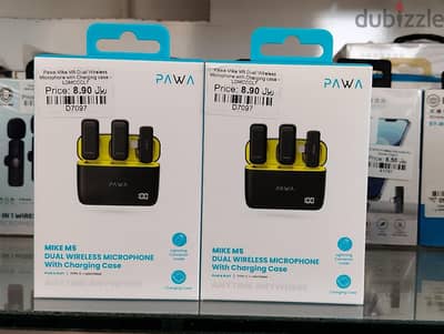 Pawa Mike M5 Dual Wireless Microphone with Charging case LDMCCCL7