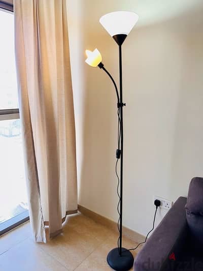 Modern 2 light floor lamp side stand