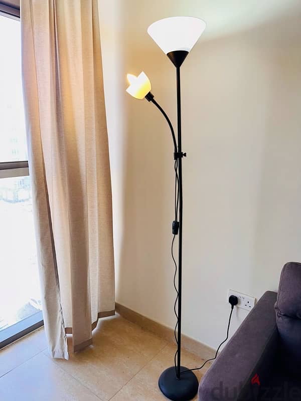 Modern 2 light floor lamp side stand 0