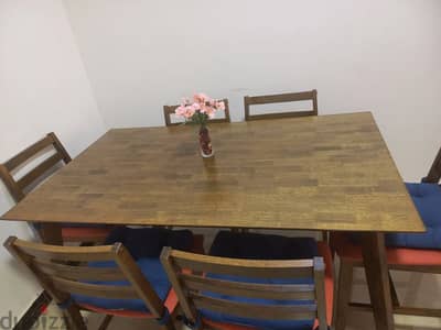 Dining table with 6 chairs