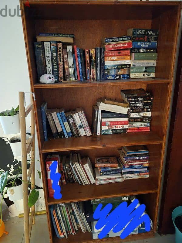 Bookshelf with books 0