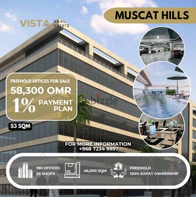 53 SQM Freehold Offplan Office Space – Muscat Hills