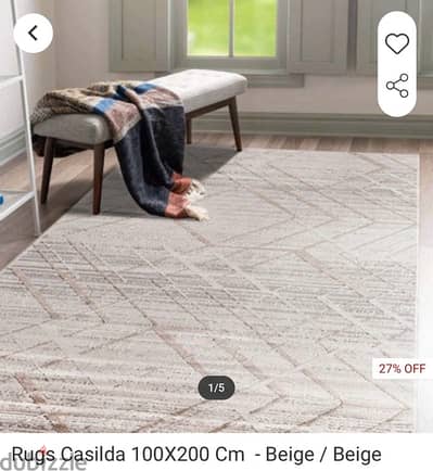 Rug 10Ox200 cm Beige 50% off Carpet