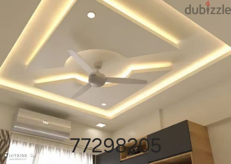 Gypsum Board Installation Paint work and Interior Design Services 1