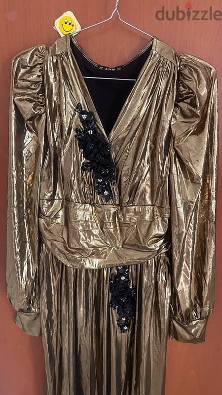 metallic golden gown for sale 2