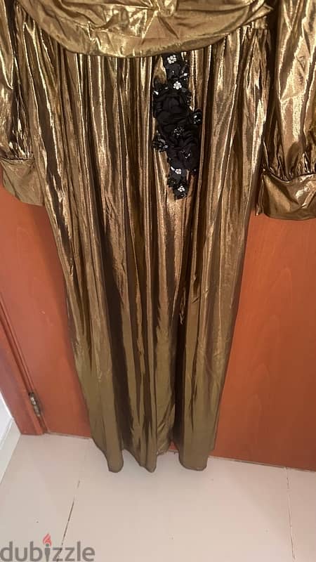 metallic golden gown for sale 3