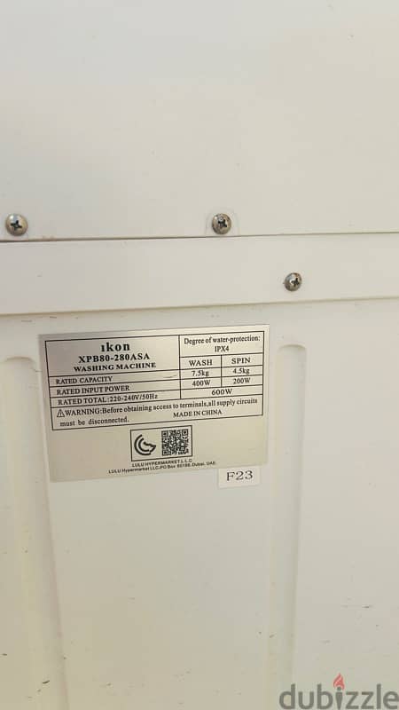 IKON- 280ASA - WASHING MACHINE -600 W 1