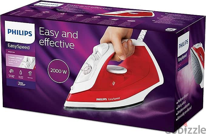 Philips steam iron GC1742/40 red 6