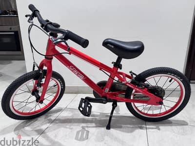 kids bike bicycle red spartan tektro