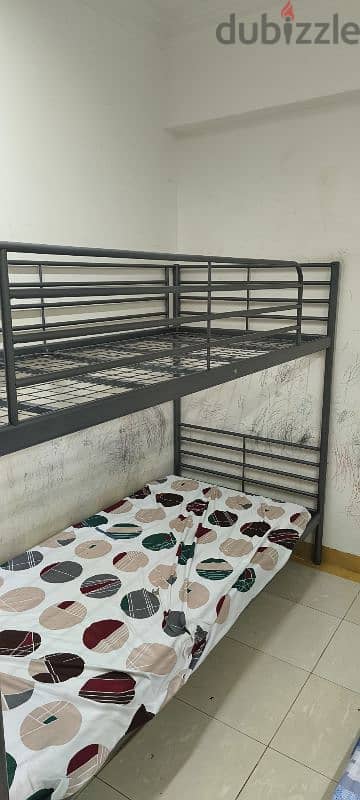 Bunk bed frame, silver-colour, 90x200 cm for kids 2