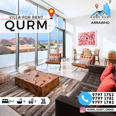 QURM | MODERN 3+1 BR VILLA WITH GREAT VIEWS (UN FURNISHED)