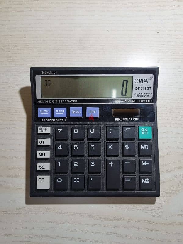 ORPAT OT-512GT PROFESSIONAL CALCULATOR 0