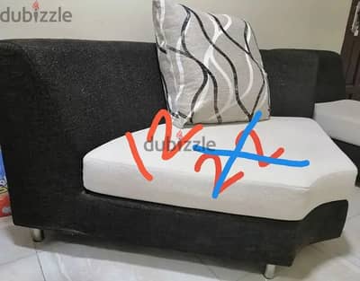 Luxury Sofa Triangle Shape big size with Pillow, single seater