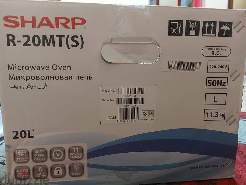 فرن ميكرويف SHARP جديد استخدام شهر فقط 4