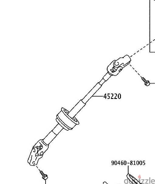 Lexus RX350,RX450h,RX450+ Steering column,lower shaft+assemnbly 1