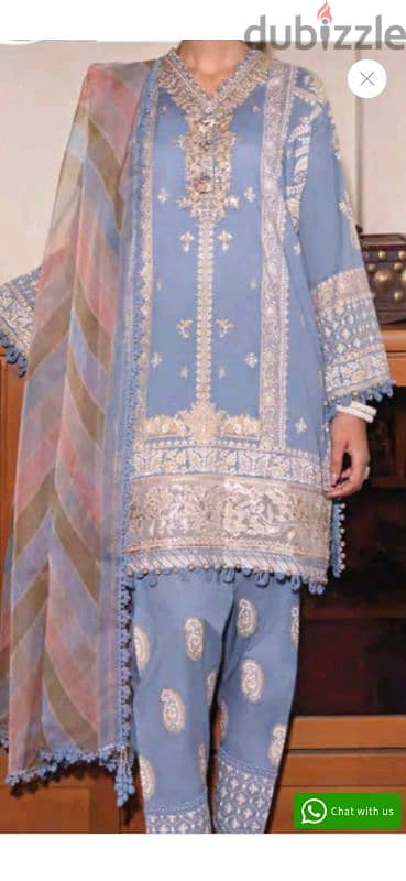 Three piece pakistani brand new design Eid collection 4