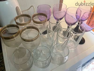 18 pieces Glasses in different styles