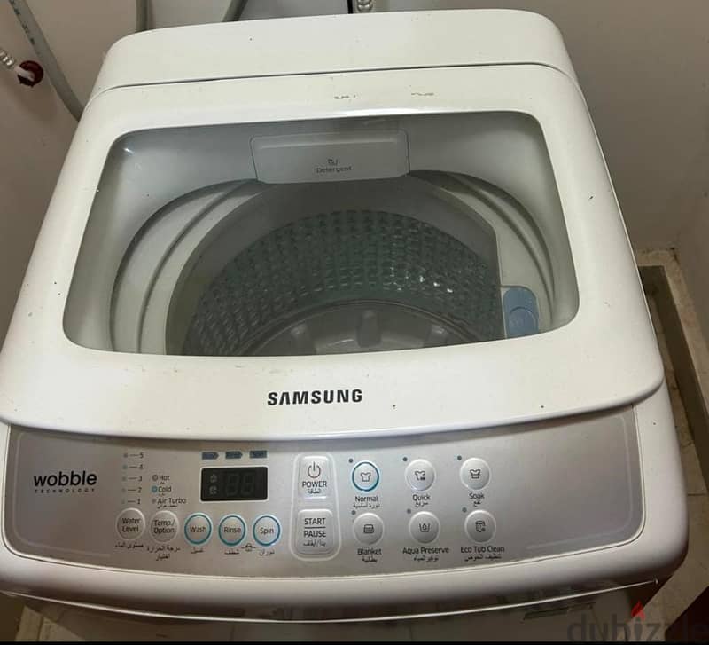 2 Years used Samsung Washing Machine for Sale in Ghala,Muscat 1