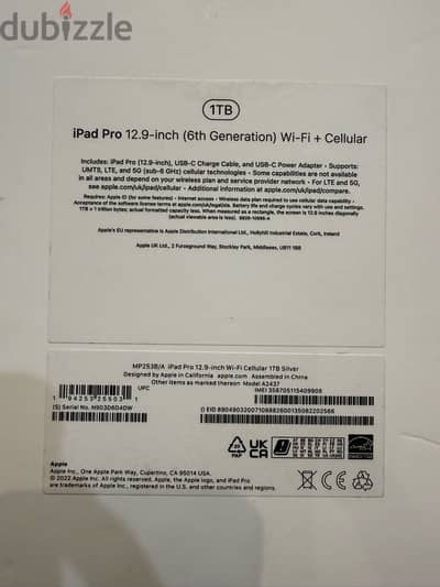 ipad pro 12.9 6 generation 1TB 5g with pencil 2 used