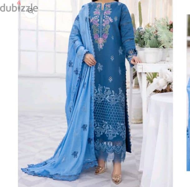 Three piece pakistani brand new design Eid collection 6