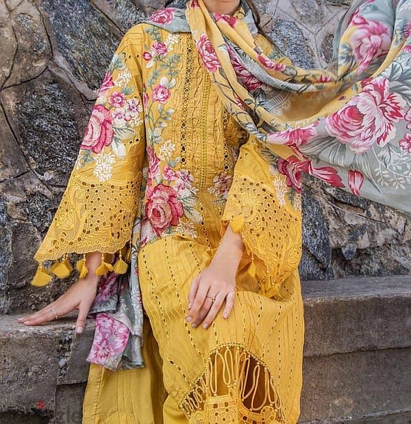 Three piece pakistani brand new design Eid collection 7