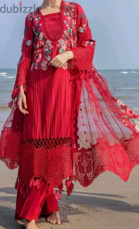 Three piece pakistani brand new design Eid collection 9