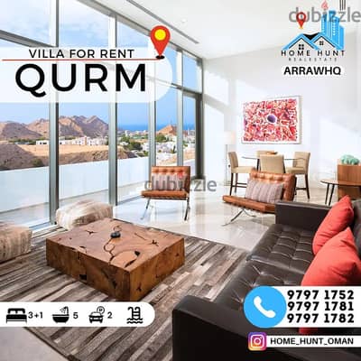 AL QURUM | MODERN 3+1 BR VILLA WITH GREAT VIEWS (UN FURNISHED)